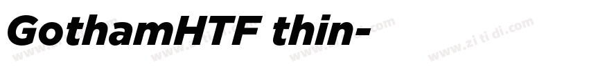 GothamHTF thin字体转换